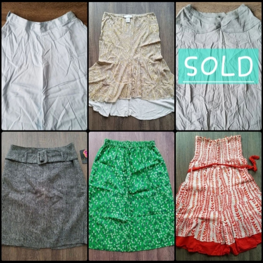 5 Skirt/Dress,Lot Solid/Floral Prints,H&M,F21+more